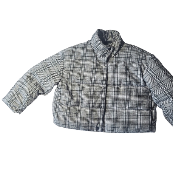 A new Day Short Cropped Plaid Puffer XXL - Picture 2 of 7
